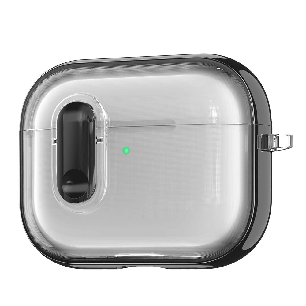 New Coming Transparent Crystal Clear Secure Lock Headphone Earphone Cover For Apple AirPods 4 Pro 3 2 Earphone Case With Hook