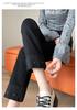 High-Waisted Slimming Straight-Leg Cigarette Jeans for Petite Women, Spring/Autumn 2026, Good Drape
