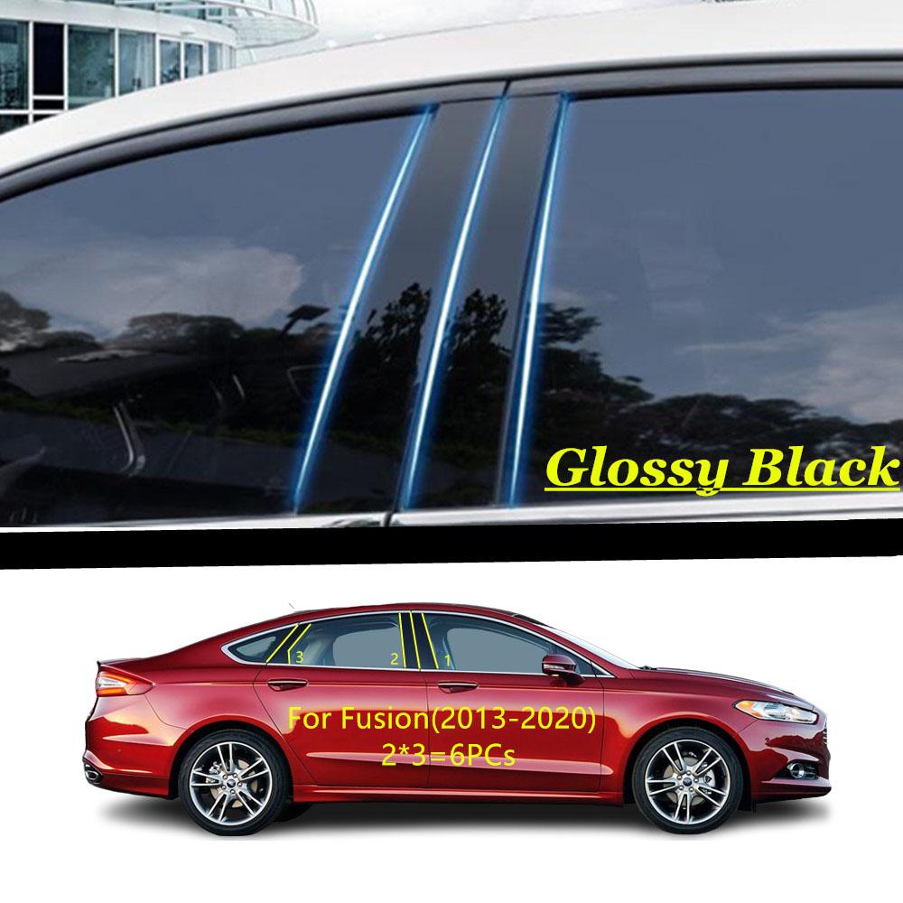 

For Ford Fusion 2013 2014 2015 2016 2017 2018- Car PC Material Pillar Post Cover Door Trim Window Molding Sticker Plate Black Fusion 13-21