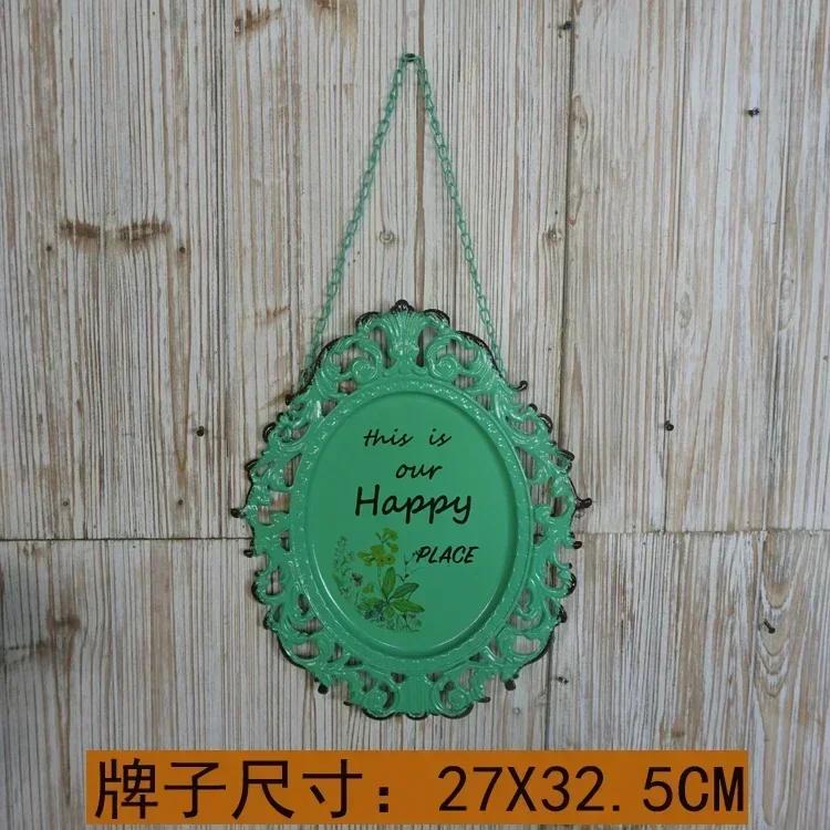 

Ironwork Anti Ceramic Welcome Home Hanging Decorations Green Villa Courtyard Garden Decorative Plaques Outdoors Wall Decorate