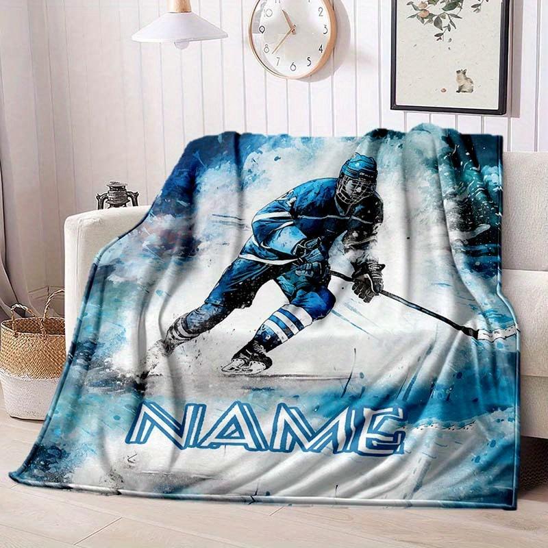 Hockey Style Customize Your Name Blanket Warm Comfortable And Soft Blankets Are Suitable For Home Lunch Break Blanket Office Sofa Sofa Gift To