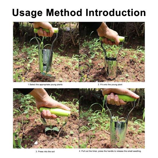 Plant Hole Digger for Planting Seeds And Bulbs Lightweight Garden Seeds Dispenser with Wooden Handle Handheld Tool for Tulip Daffodil Saffron