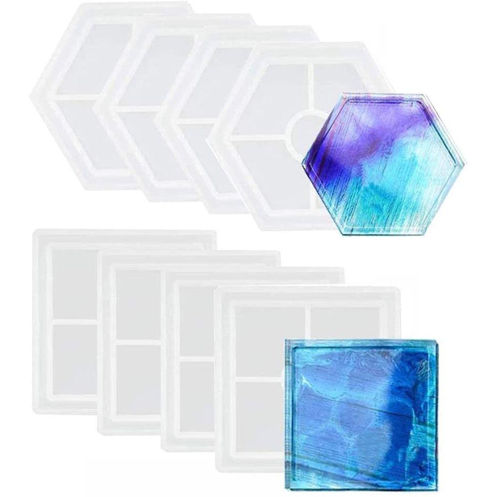 Transparent DIY Handmade Craft Crystal Glue Dropping Tool Teacup Mat Mold Silicone Molds Coaster