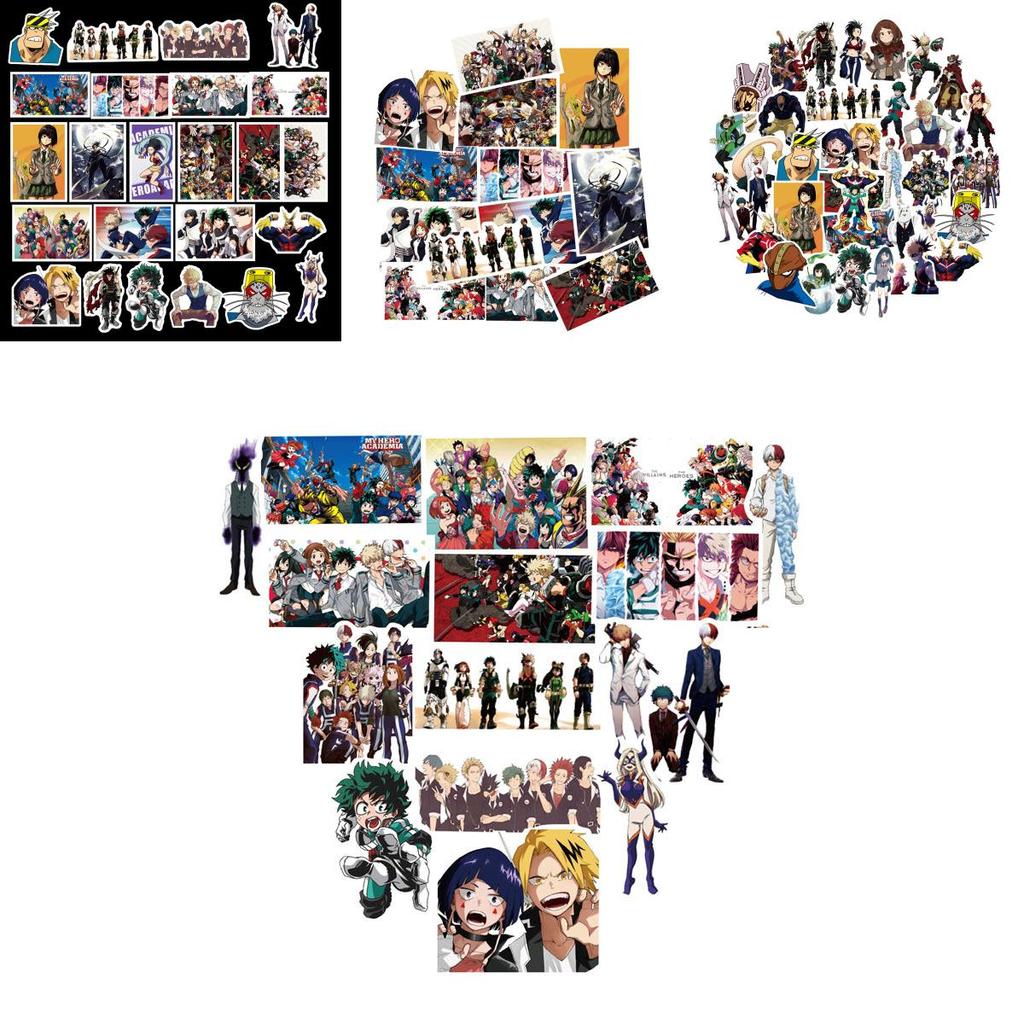 Vibrantes Pegatinas de PVC de My Boku No Hero Academia Para Decoración de Portátil, Equipaje, Coche