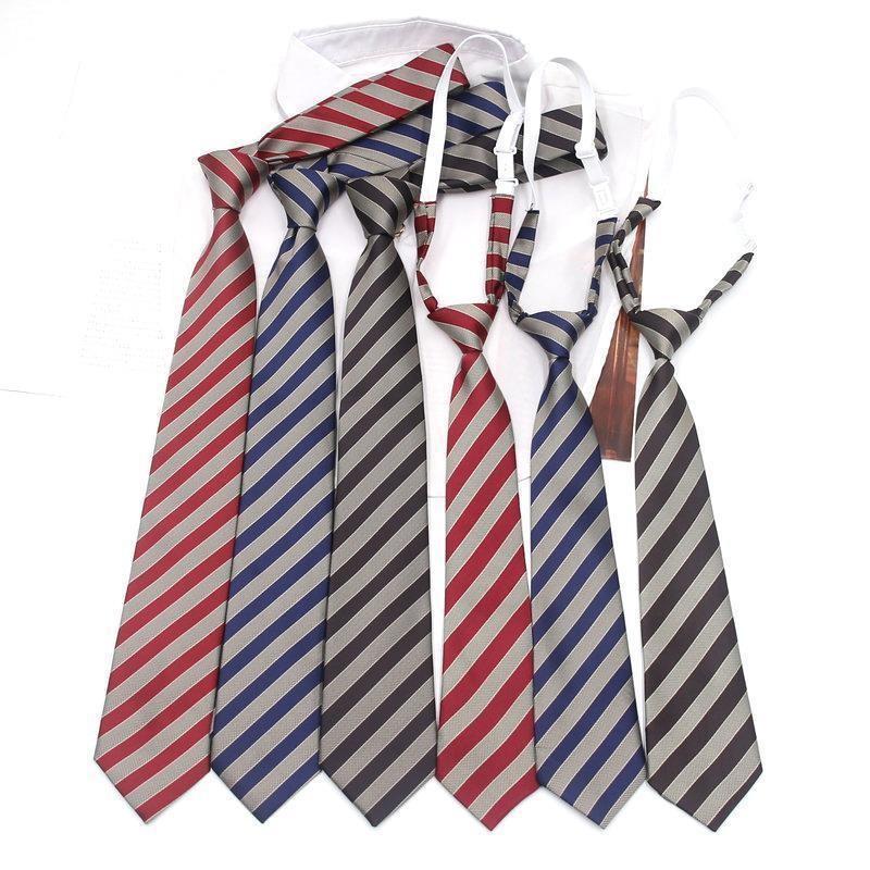 Traditional Polyester Kids Tie With Striped Pattern For School Uniforms