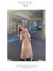 Women's Floral Chiffon Puff Sleeve Dress - French Square Neck, Spring/Autumn Fairy Mori Girl Style