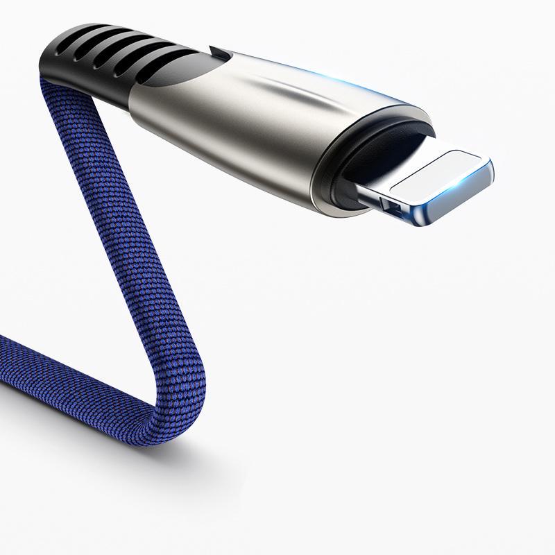 Cable de carga rápida de aleación de aluminio 6A, Cable de carga de 1m/2m aplicable a Android, Apple, tipo c, iPhone, ipad, OPPO, oneplus, Samsung