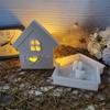 House Shaped Silicone Molds for Epoxy Resin, House Shaped Concrete Cement Silicone Molds for Art Craft, Gypsum Ornament