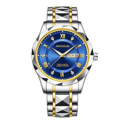 CQ228 Lässige und modische Herrenuhr, Stahlarmbänder, Kalender, wasserdichte Quarzuhren, Business-Uhren, Geschenkuhren für Männer