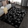 1pc Black Skull Head Pattern Floor Mat,Area Rugs For Living Room Bedroom Dorm Room,Non Skid Backing Doormat Floor Mat Ultra-Soft Throw Rugs