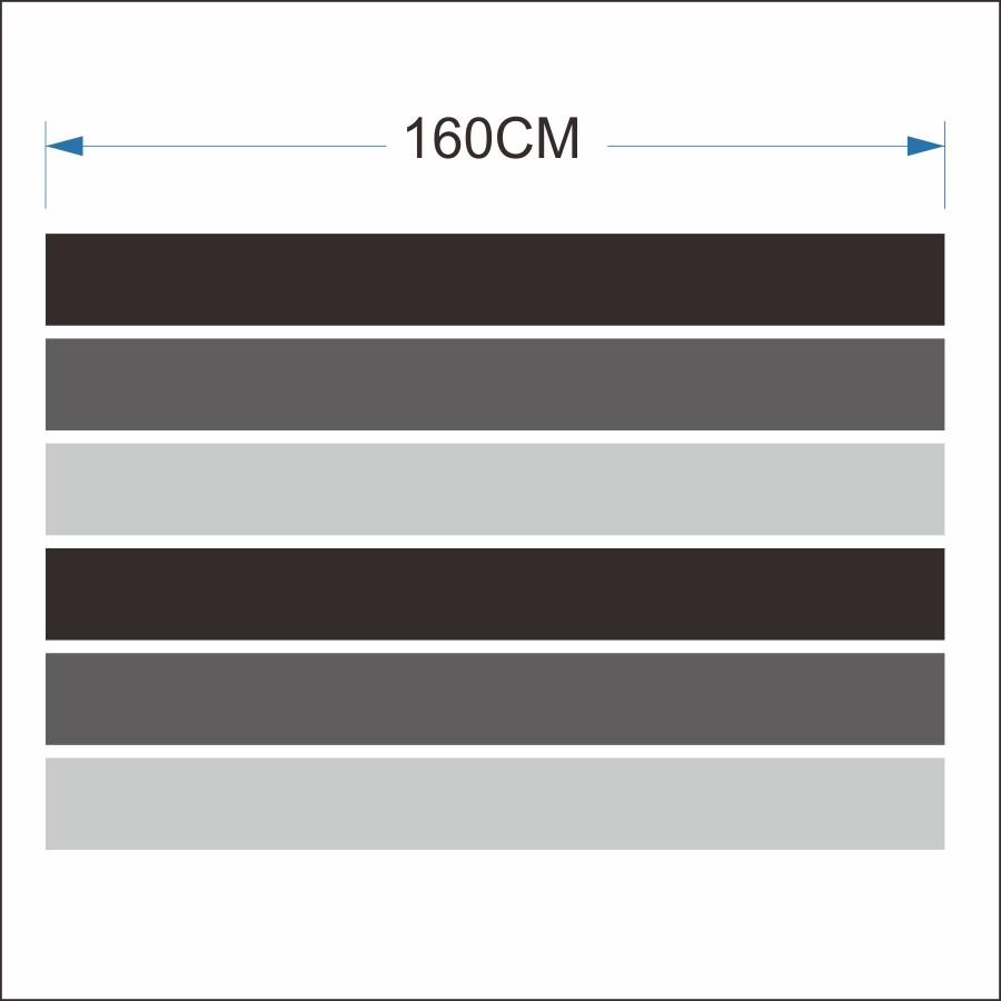 Tricolor Lines Customized Vinyl Decal Car Body Door Side Stickers Stripes Racing