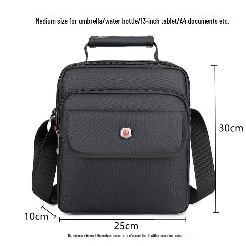 Swiss Army Knife Men's Oxford Shoulder Bag: Vertical Crossbody & Handbag for Business Commute