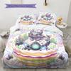 Toothless Night Fury Pattern Bedding Quilt Set Quilt Cover Pillowcase Home Decoration Birthday Gift (1 * Duvet Cover + 2 * Pillowcase, Without Core)