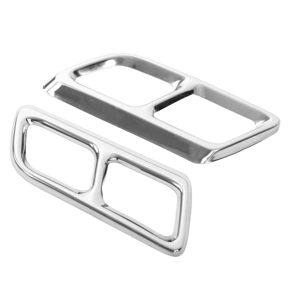 2 Stück Auspuffspitzenverkleidung FourOut Endrohrrahmen Ersatz für Cadillac XT6 202021(Helle Farbe )