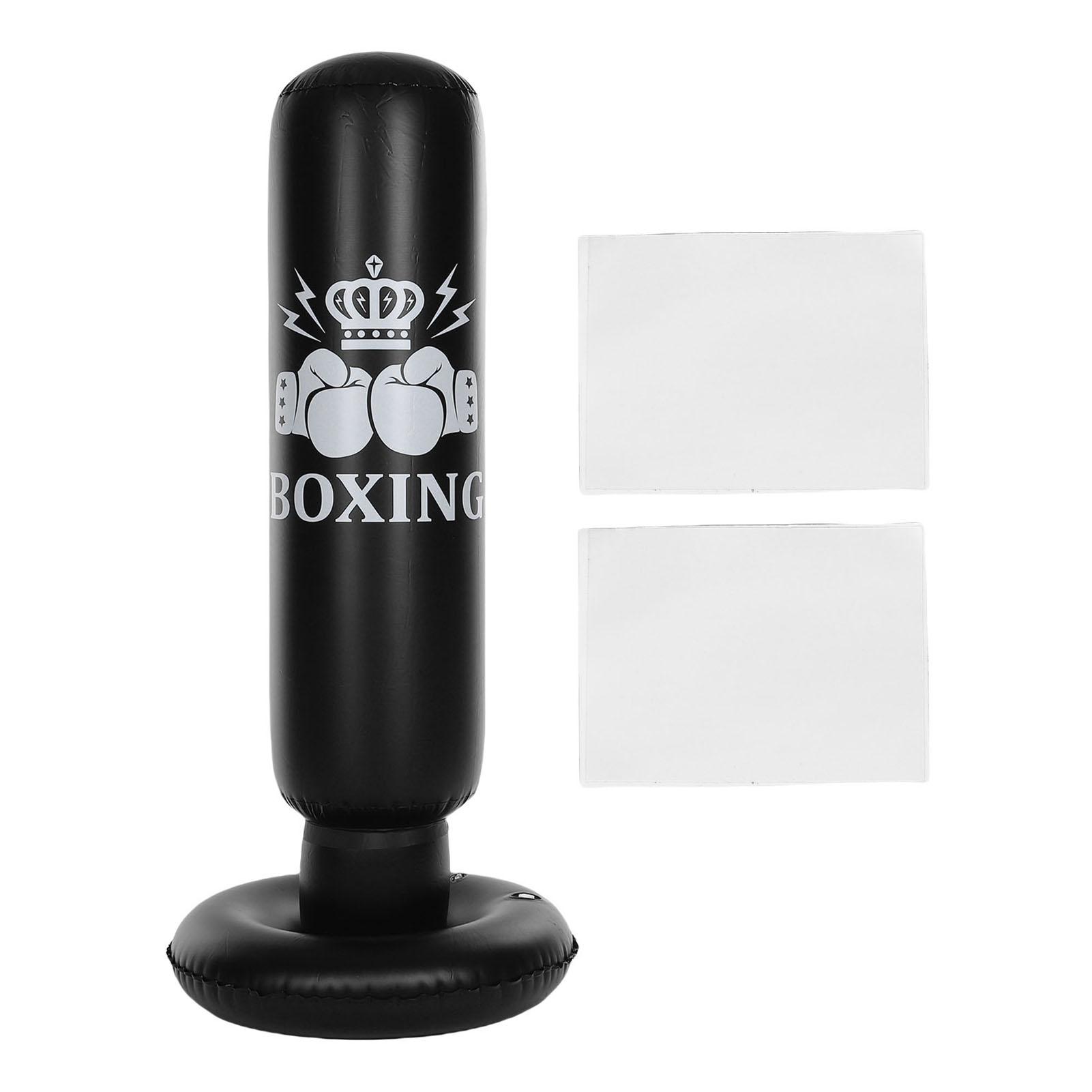 

63in Inflatable Boxing Bag Kids Punching Dummy Post Toy for Karate Taekwondo Mixed Martial Arts Independent Training Target чорний
