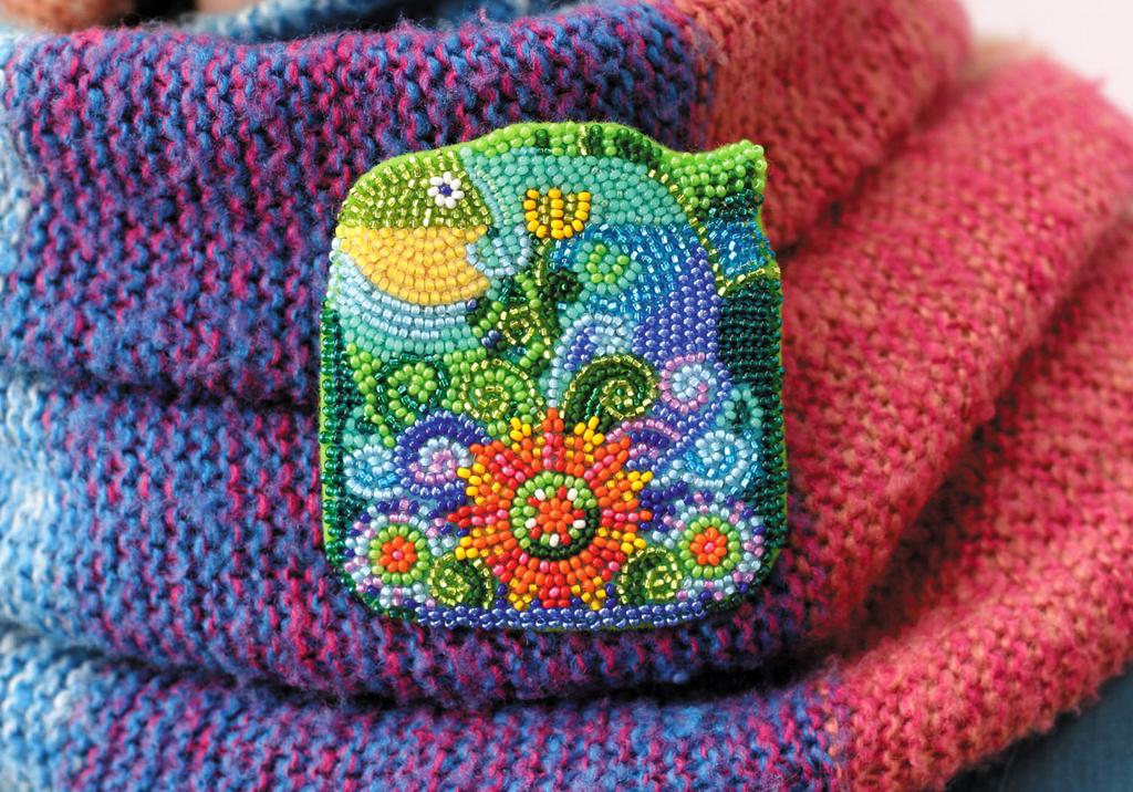 Set for Embroidery with Beads Decorations On Natural Artistic Canvas Abris Art Marine Motif