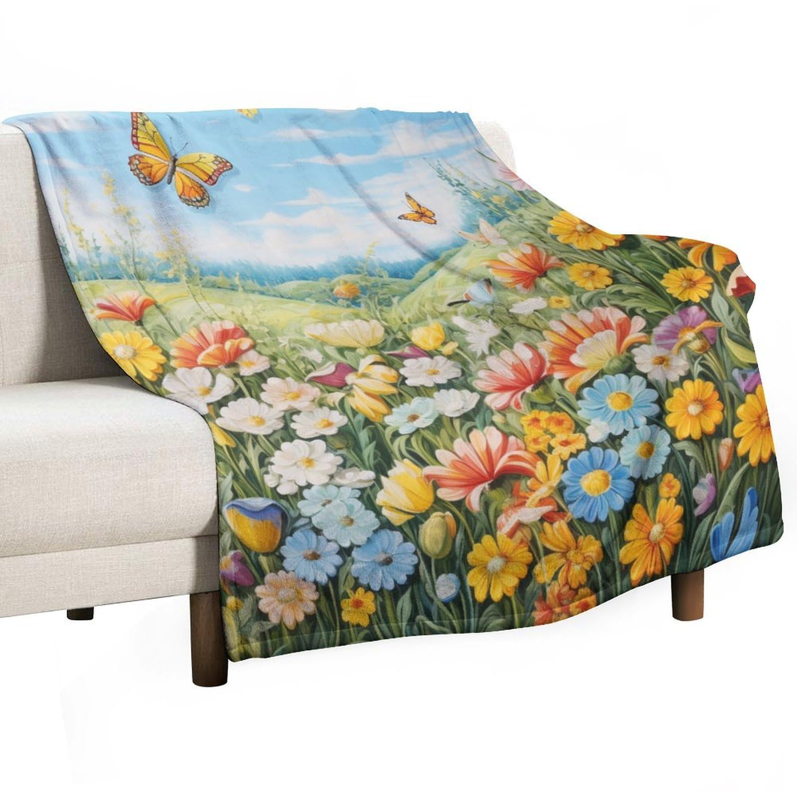 

Butterfly Blanket Butterfly Gifts for Women Girls Fantasy Butterflies Throw Blanket Soft Cozy Fleece Fuzzy Plush Flannel Blanket 75x90cm