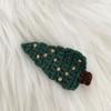 Soft Christmas Hair Clip Woolen Yarn Christmas Tree Hairpin Knitted Xmas Barrettes  Christmas