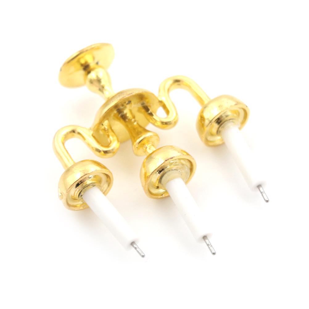 1/12 Doll House Miniature Mini Candlesticks White Candles DIY Accessories