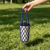 Crochet Mesh Water Bottle Carrier Bag, Handmade Cup Sleeve Purse, Portable Holder for Travel Camping Hiking Beach & Picnic