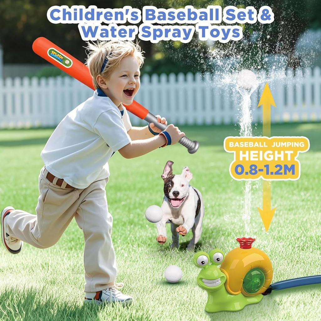 Water Spray Outdoor Toy Snail Sprinkler Backyard Garden Water Toys Summer Yard Cartoon Splash Sprinkler Baby Bath Toy for Kids