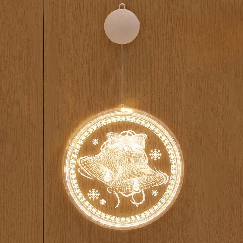 Christmas Decorative Neon LED Light Strings 3D Letter Suction Cup Hanging Lamp Acrylic Pendants Room Atmosphere Colored Lights