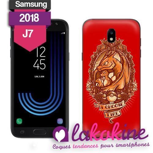 Coque Samsung Galaxie J7 2018 Pokemon I choose Fire