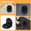 10Pcs Nylon L Corner Brackets Strong Right Angle Supports for Public Bathroom Partition Furniture Shelf Joint Fasteners