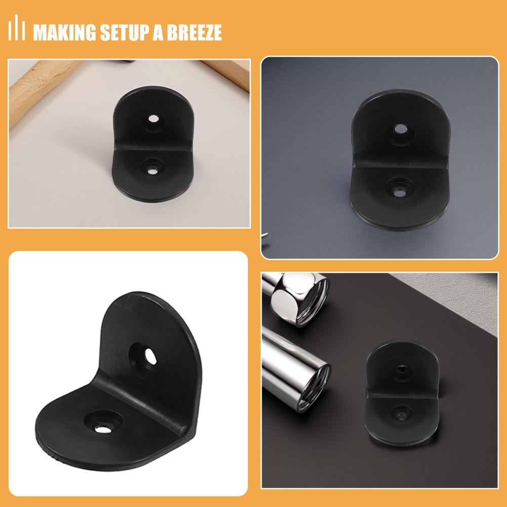 

10Pcs Nylon L Corner Brackets Strong Right Angle Supports for Public Bathroom Partition Furniture Shelf Joint Fasteners other