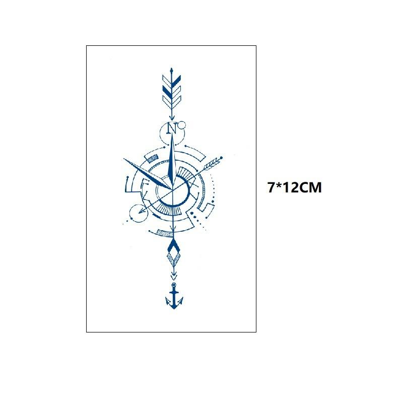 Model mic Fluture Val de mare Coada de pește Cealaltă parte Floare Suc proaspăt Mic Simulare pe bază de plante Cufăr Transfer de apă Autocolant tatuaj