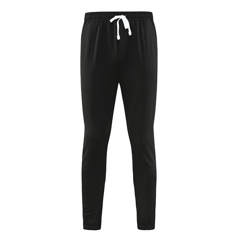 Men's Quick-Dry Ice-Feeling Running Pants, Tapered Fit for Outdoor Fitness, Solid Color, Summer 2024 Collection.