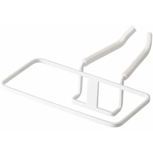 Yamazaki Tower Triangular Corner Sink Trash Can, White, 16cm W x 19.5cm D x 6cm H, for Faucets, Model 4825