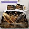 Modern Rock Guitar Pattern Bedding uilt Set uilt Cover Pillowcase Home Decoration Birthday Gift (1 * duvet cover + 2 * pillowcase without core)
