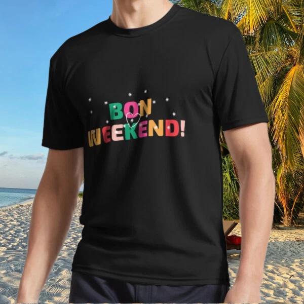New Shirt Bon Weekend - Active Logo T-Shirt Funny Size S to 5XL 2XL