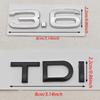 3D ABS Car Letters Logo 2.4 3.6 3.8 4.2 TDI Sticker Rear Trunk Emblem Badge For Audi A3 A4 A5 A6 A7 A8 Q3 Q5 Q7 Q8 Accessroies