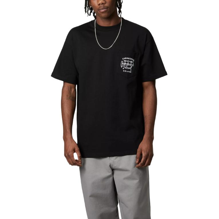 Carhartt WIP FW24 S/S Fragments Pocket T-Shirt Unisex T-Shirt Black I034407-0D2-XX