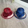 Hat Women'S Organza Sun Hat Middle-Aged And Elderly Sunscreen Folding Cool Hat Summer Travel Casual Versatile Beach