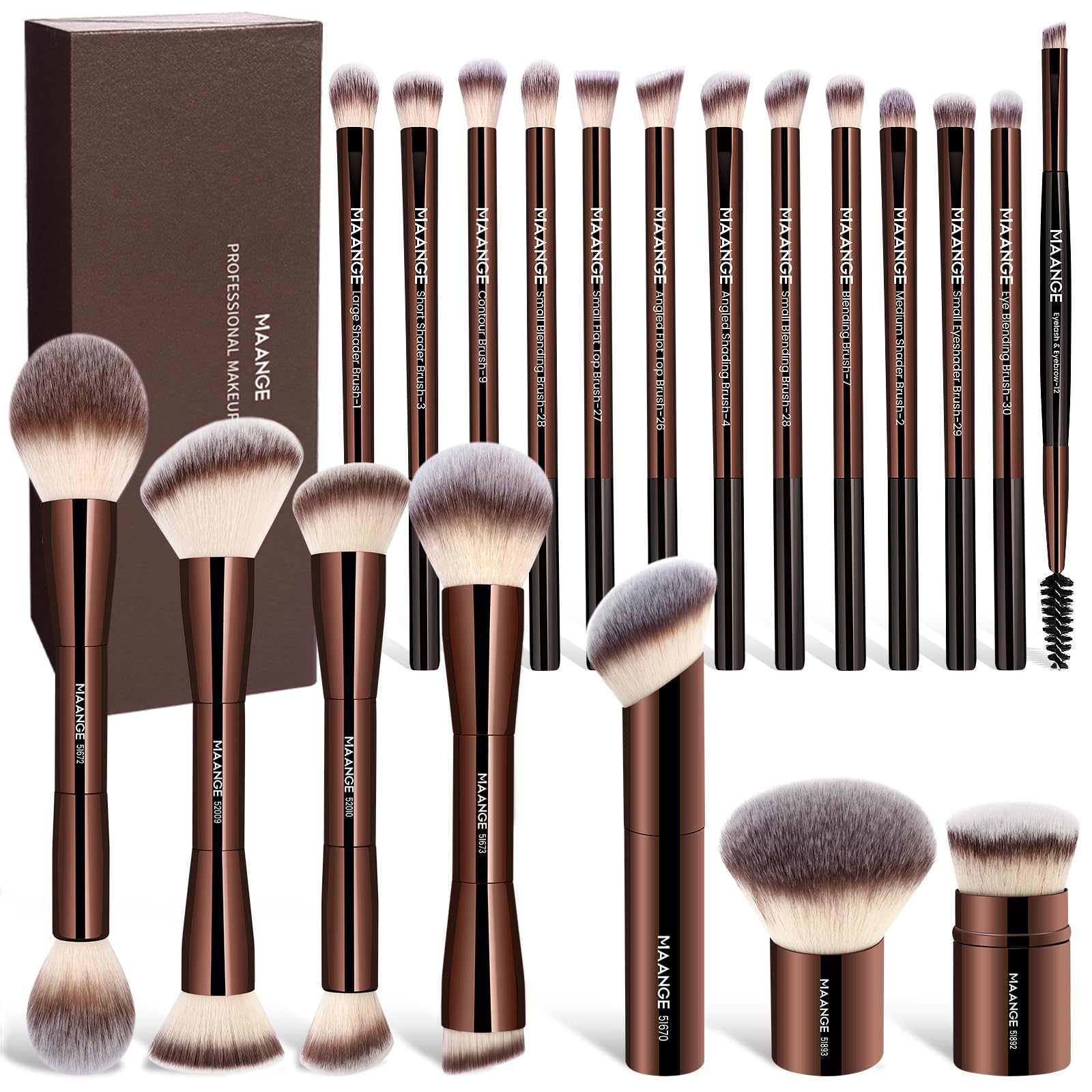 MAANGE 20 Pcs Makeup Brushes with