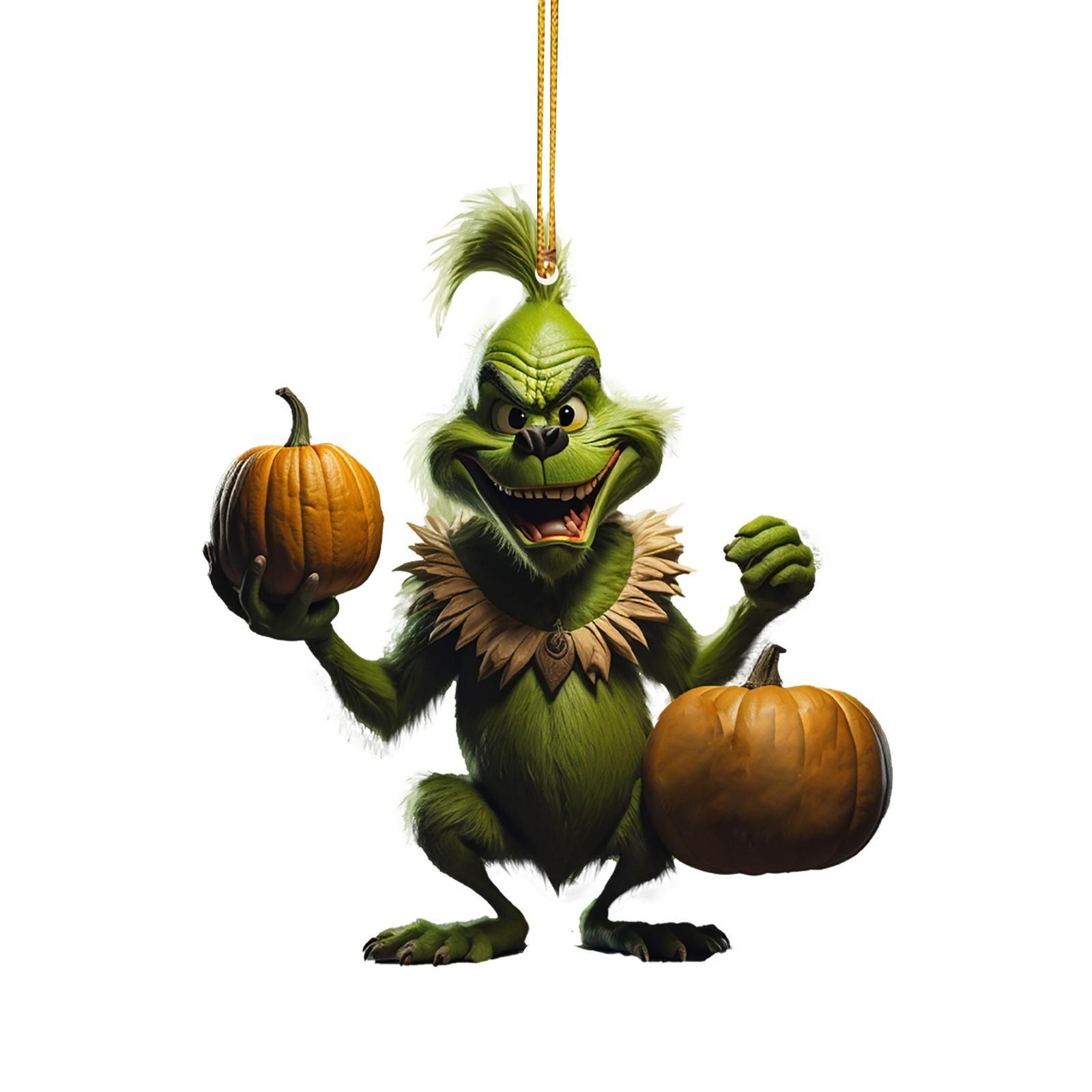 

Cartoon Acrylic Green Pendant Holiday Tree Pendant Car Accessory Pendant Indoor And Outdoor Decoration One Size