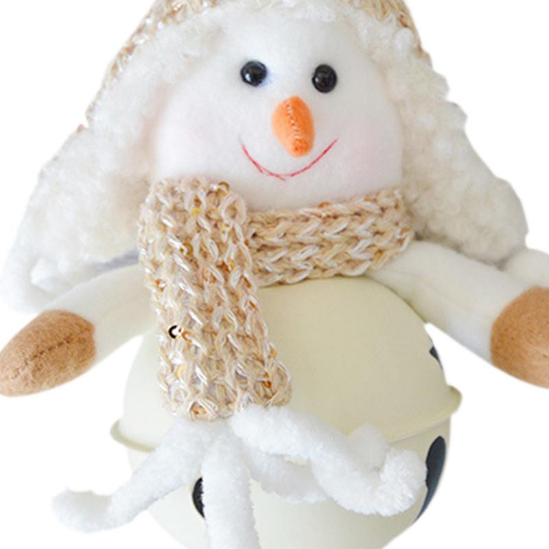 Christmas Bells Decor Snowman Design Charm Christmas Ornaments For Home Winter Holiday Party Fall Fireplace Door Family