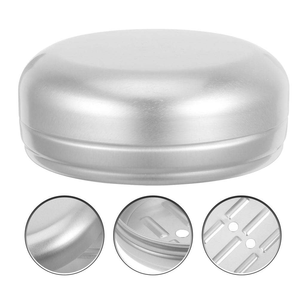 2pcs Travel Soap Box Aluminum Soap Holder Leakproof Travel Soap Case Bathroom Soap Box