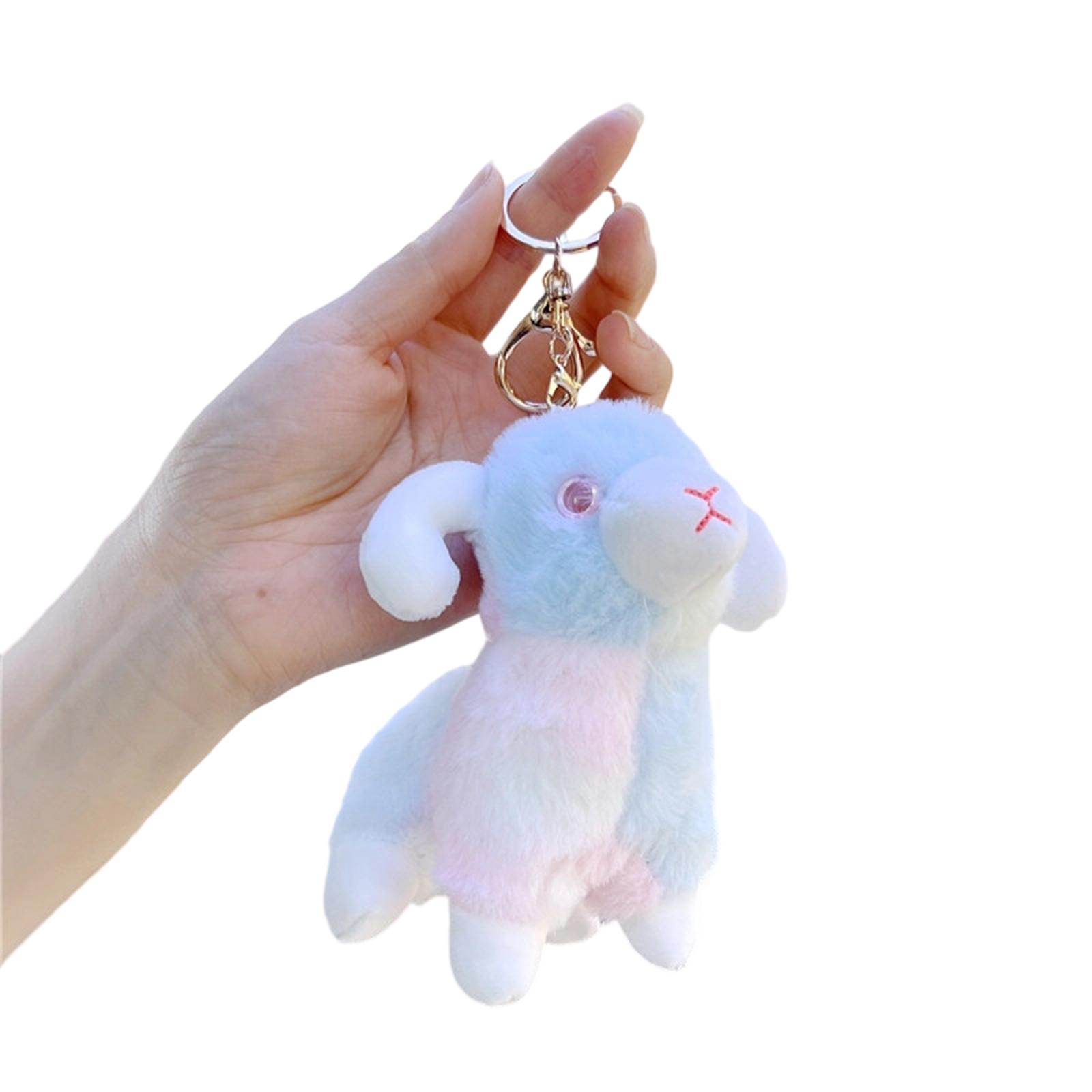 

Cuteness Lamb Plush Keychain Soft Figure Keyring Backpack Ornament Keychain Accessory PP Cotton Texture for Daily B