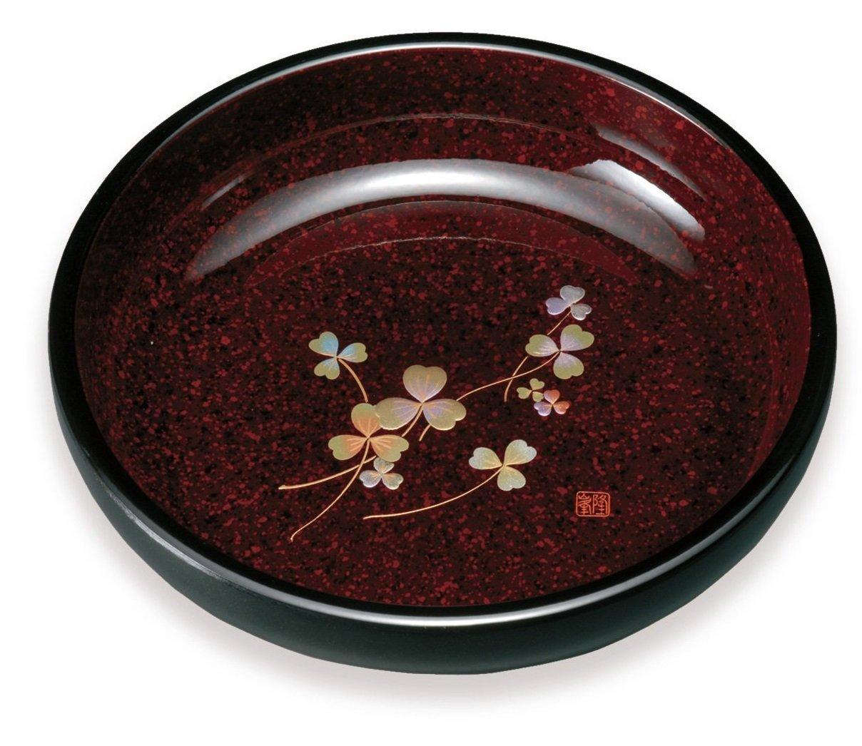 

Kishu Lacquerware Confectionery Bowl, 7.0cm, Stone-Lacquered, Clover Design, 22-57-8, Small, Stylish, Cute, Made in Japan