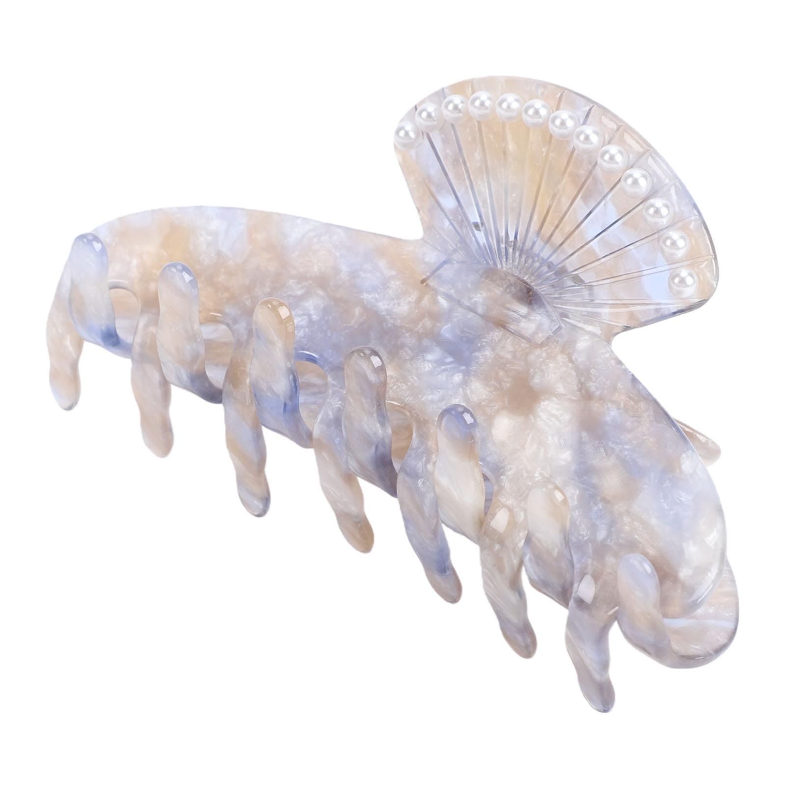 

Зажим для волос Нескользящий Сильная фиксация Винтажный зажим-краб для волос с декором из искусственного жемчуга для тонких густых вьющихся волос