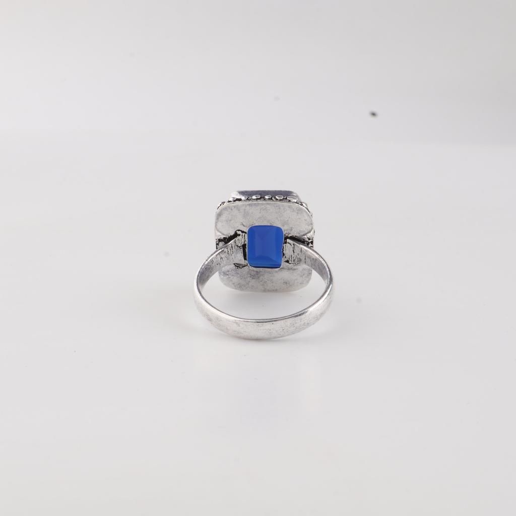 Blue Sapphire Gemstone 925 Sterling Silver Handmade Jewelry Partywear Ring, September Birthstone Jewelry, Anniversary Gift For Her RR-74-3