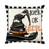 Happy Halloween Home Sofa Decoration Pillows Cushion Cover 18x18 Inches Linen Pillow Cover Halloween Pillowcase Festive Supplies