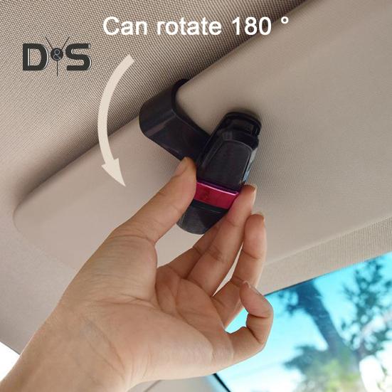 Suport pentru ochelari de soare pentru ochelari de soare Clip pentru ochelari 180 de grade Rotativ Protecție la zgârieturi Clip pentru ochelari de soare ușor de instalat Accesorii pentru parasolare auto