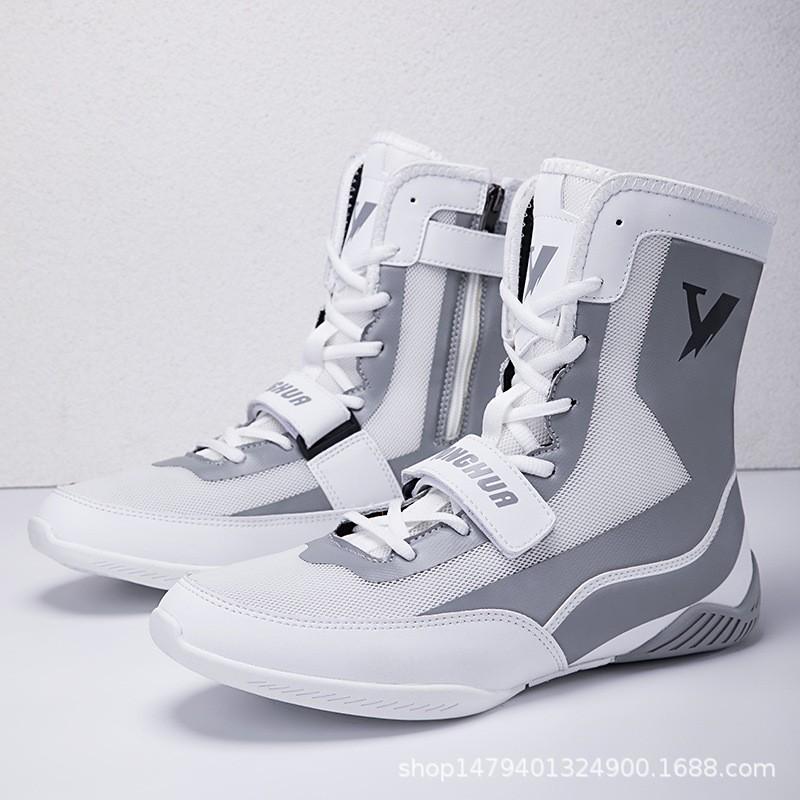 Supply New high-top wrestling shoes Men's professional fighting shoes Fighting training shoes Fitness Sanda boxing shoes