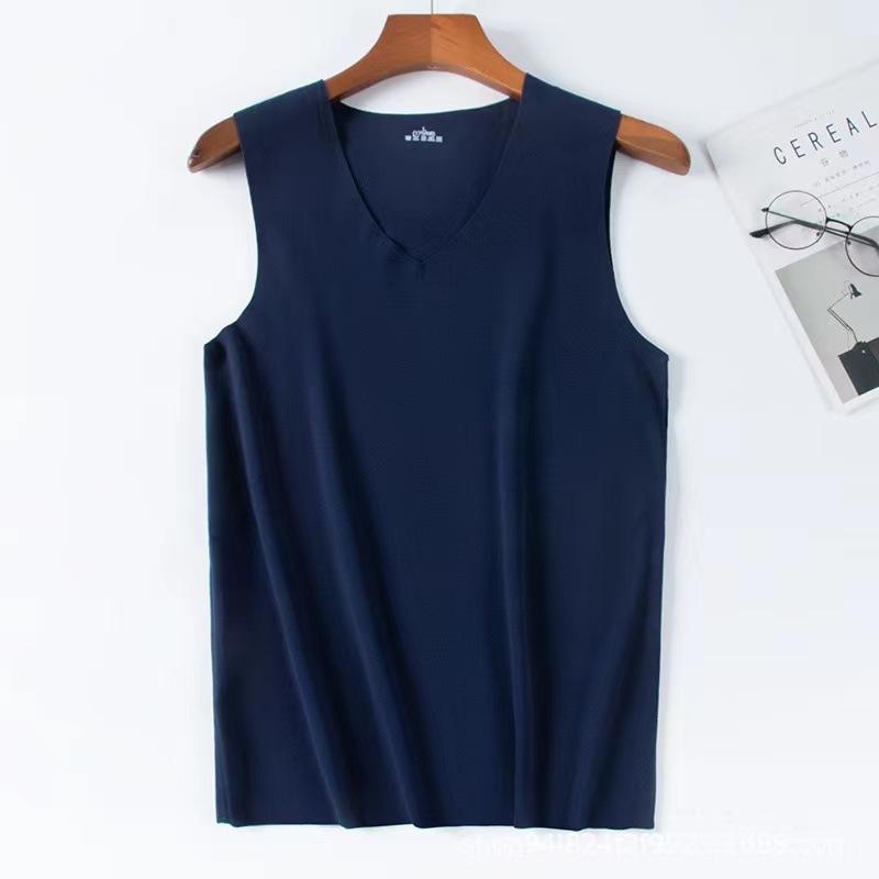 Herren Frühling Herbst Winter Nahtlose Thermoweste V-Ausschnitt Ärmellos Thermische Unterwäsche Verdickt Elastisch Slim Fit Unterhemd Thermische Oberteile