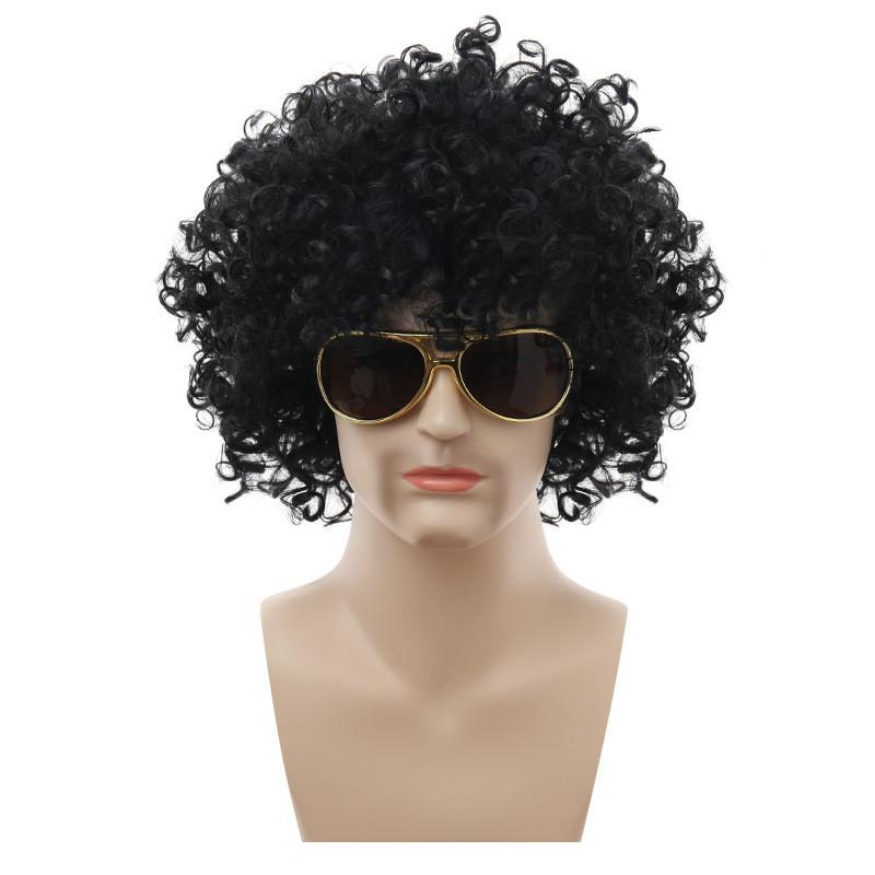 Stylish Punk Wig Set With Colorful Disco Glasses And Unique Necklace For Themed Parties